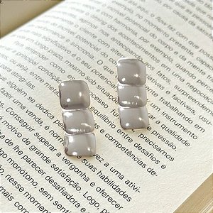 Brinco Cascata Quadrados Folheado a Prata 925