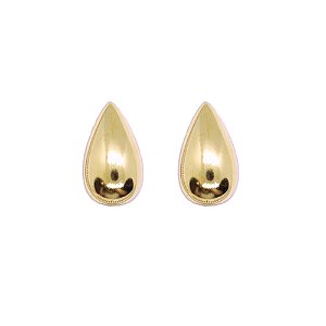Brinco Gota Lisa Folheado a Ouro 18k