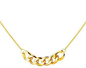 Colar Choker Corrente Folheado a Ouro 18k