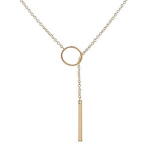 Colar Gravatinha Palito Folheado a Ouro 18k
