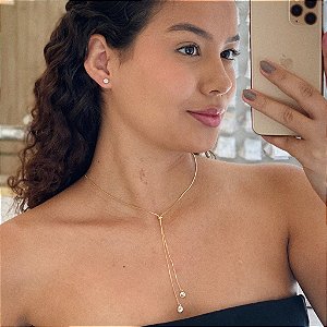 Colar Gravatinha Regulável Ponto de Luz