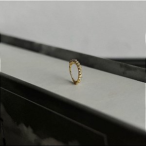 Piercing Argola Nariz Cravejada Folheada a Ouro 18k