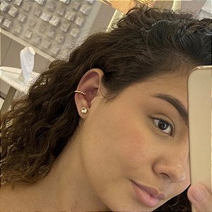 Piercing Fake Esferas Folheado a Ouro 18k