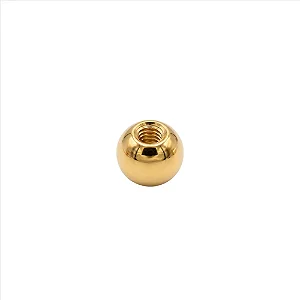 Tarraxa Bolinha para Piercing Folheado a Ouro 18k