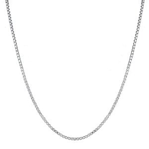 Corrente Veneziana 45cm Folheado a Prata 925