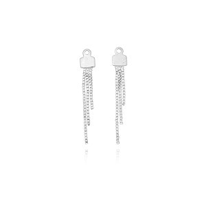 Aplique 3 Fios Pequeno Sem bola Folheado a Prata 925