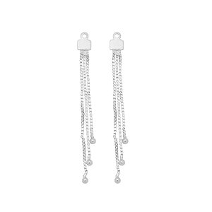 Aplique 3 Fios Médio Com Bola Folheado a Prata 925