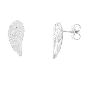 Brinco Asa Desenhada Folheado a Prata 925