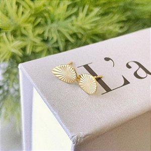Brinco Gota Trabalhada Folheado a ouro 18K