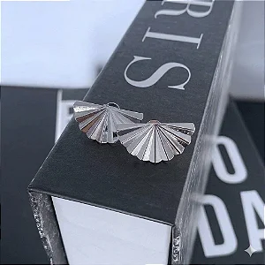 Brinco Leque Orgânico Folheado a ouro 18K