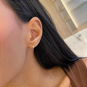 Brinco Navete Duplo Cravejado