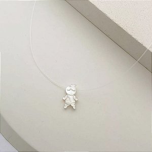 Colar Nylon Menino Madrepérola Folheado a Ouro 18K