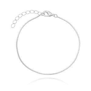 Pulseira Rabo De Rato Lisa Folheado a Prata 925
