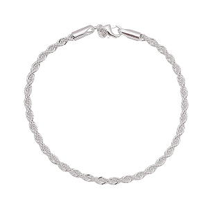 Pulseira Cordão Baiano 2,4Mm Folheado a Prata 925