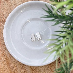 Colar Nylon Casal Madrepérola Folheado a Ouro 18K