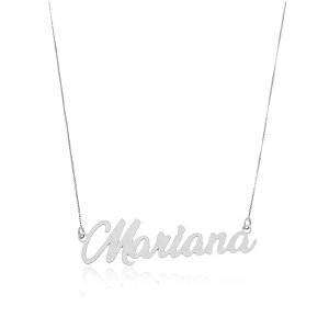 Colar Personalizado 1 Nome Folheado a Prata 925