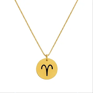 Colar Signo Folheado a Ouro 18k
