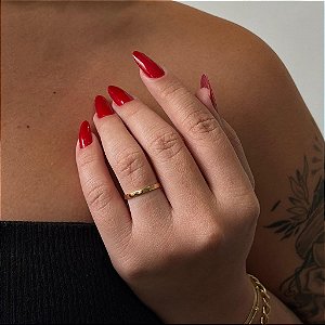 Anel Fio Liso Folheado a Ouro 18K