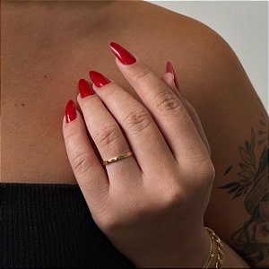 Anel Fio Liso Folheado a Ouro 18K