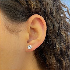 Brinco Ponto de Luz 10mm Folheado a Ouro 18K