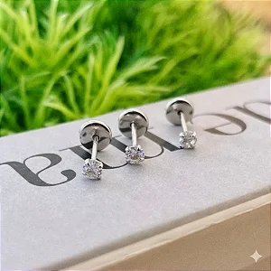 Australiano Micro Ponto de Luz Folheado a Prata 925