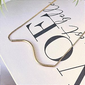 Colar Fio Ondulado Folheado a Ouro 18K