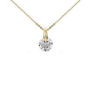 Colar Ponto de Luz Pendente Folheado a Ouro 18K