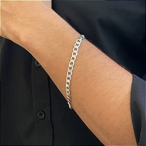 Pulseira Grumet Laminada Folheado a Prata 925