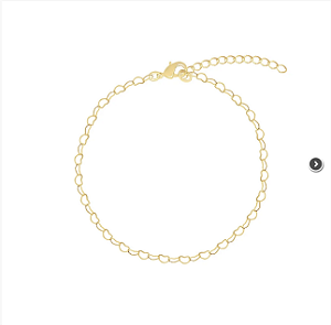 Pulseira Infantil Corações Vazados Folheado a Ouro 18k