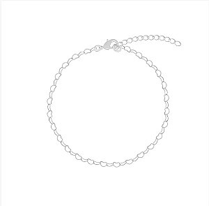 Pulseira Infantil Corações Vazados Folheado a Prata 925