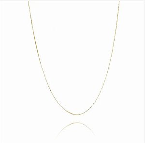 Colar Corrente Veneziana 60cm Folheado a Ouro 18K