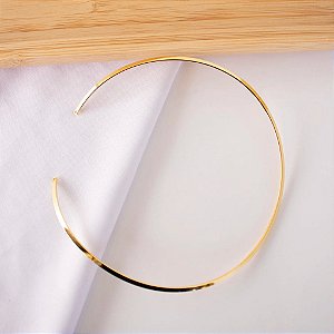 Chocker Aro Laminado Folheado a Ouro 18k