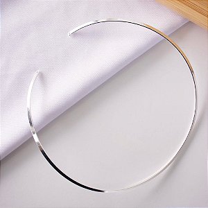 Chocker Aro Laminado Folheado a Prata 925