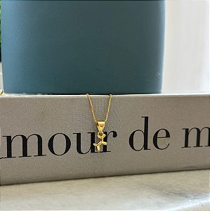 Colar de Cachorrinho Baloon Folheado a Ouro 18k