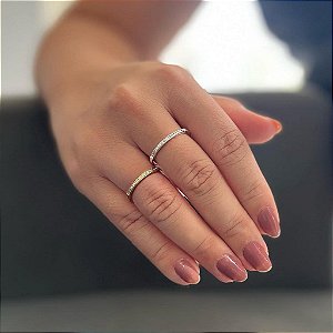 Anel Aparador Fino Folheado a ouro 18K