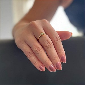 Anel de Chuveiro Médio Ponteiras Folheado a ouro 18K