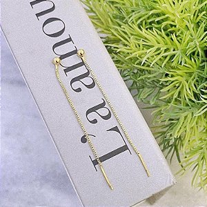 Brinco Earline Bolinha Folheado a ouro 18K