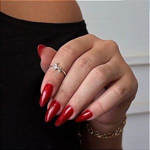 Anel Aro Liso Cachorrinho Baloon Folheado a prata 925