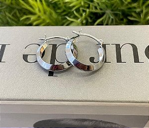 Brinco de Argola Canoa Fecho Italiano Steel