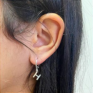 ARG LETRA LISA FOLHEADO A PRATA 925