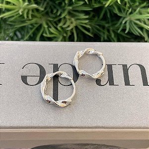 Brinco Argola Fio Torcido G Folheado a prata 925