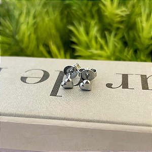 Brinco Coração Liso PP Steel