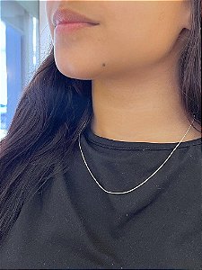 Corrente Veneziana 50cm Folheado a prata 925