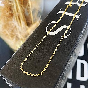 Correntinha 50cm Folheado a ouro 18K