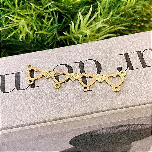 Pingente Canga Quadrupla Folheado a ouro 18K