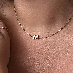 Pingente Letra Lisa Passante Folheado a ouro 18K