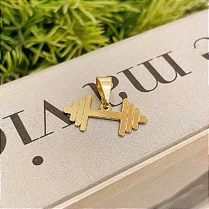 Pingente Halter Liso Folheado a ouro 18K