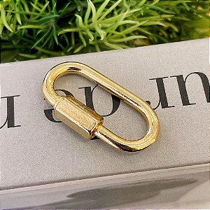 Pingente Mosquetão Folheado a ouro 18K