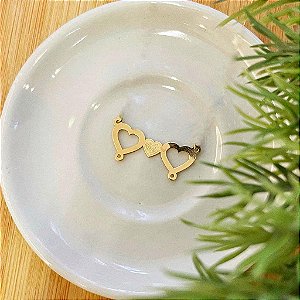 Pingente Canga Dupla G Folheado a Ouro 18k