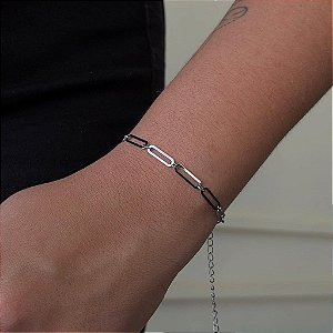 Pulseira Elos Ovais Alongados Steel
